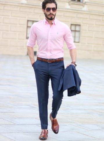 Pink Shirt with Blue Trousers Combinations