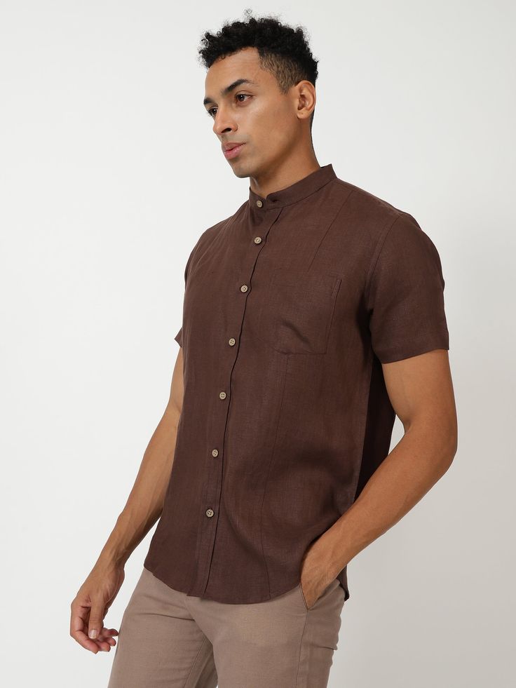 brown shirt matching pant for men